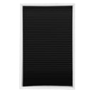Self-Adhesive Pleated Blinds Half Blackout Window Curtains (Black 60X150cm)