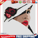14CT Partial Cross Stitch Charming Lips Stamped DIY Printed Embroidery Kits