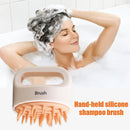 Silicone Scalp Head Massager Comb Handheld Hair Washing SPA Brush (Pink)