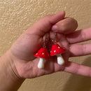 Cute Party Mushroom Earrings Mushroom Pendant Dangle Hook Earrings Statement