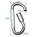 D Shaped Camping Locking Carabiner Aluminum Alloy Hook Ring Key Buckle