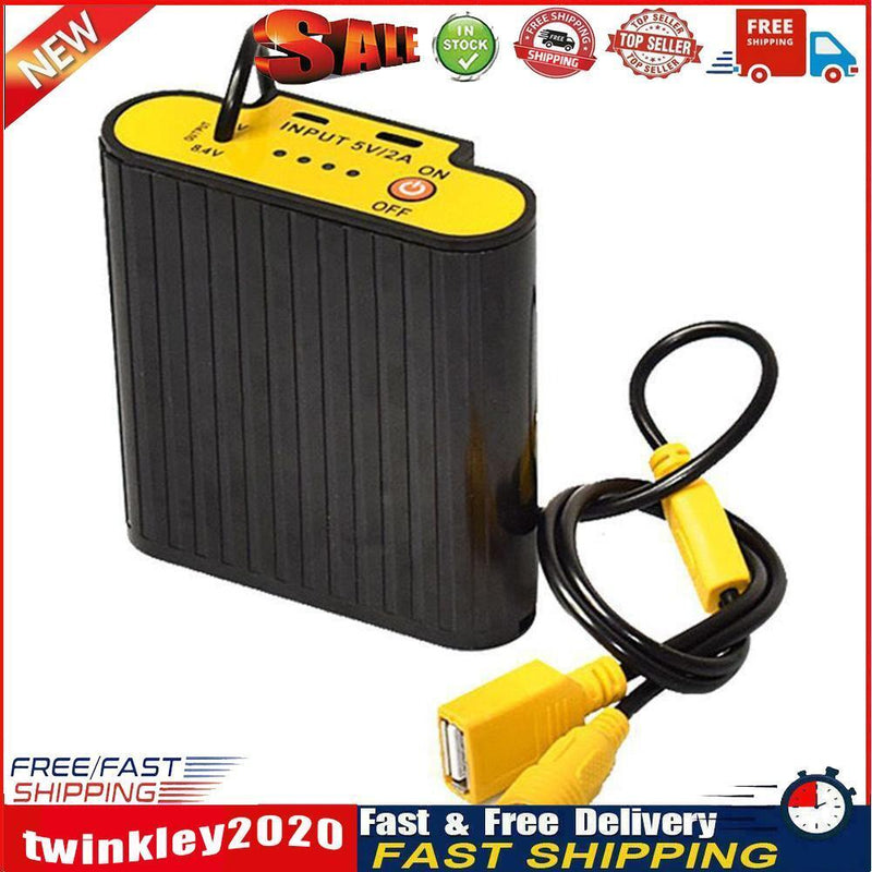 18650 Battery Pack Power Bank Case 8.4V DC + 5V USB Output for Bike Light Newly