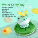 USB Charging Water Play Spray Frog Toddler Baby Bath Swim Pool Cute Toys
