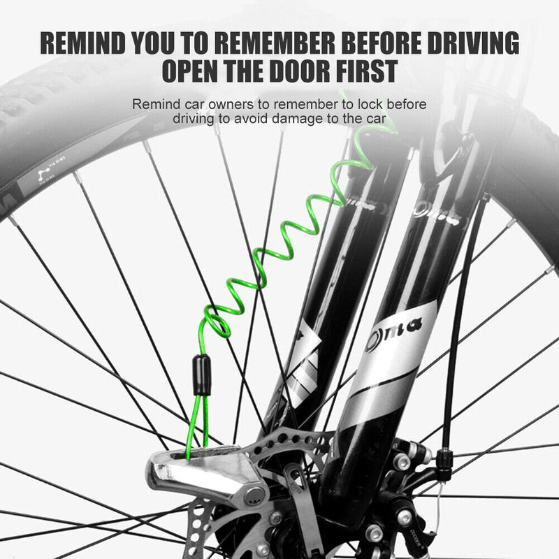 1.2m/4ft Bicycle Motorcycle Disc Lock Reminder Cable Bike Motorbike Accessori