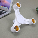 3 In 1 E27 To 3E27 Base Socket Splitter LED Light Lamp Bulb Adapter Holder Newly