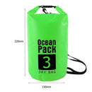 Waterproof Dry Bag Pack Sack Swimming Kayaking River Trekking (3L Green) Newly