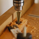 6pcs Triangular Shank Straight Groove Step Drill +Saw Drills Set (Boxed) Newly
