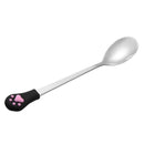 Stainless Steel Spoon with Long Handle Coffee Milk Scoops Tableware Tool(5)