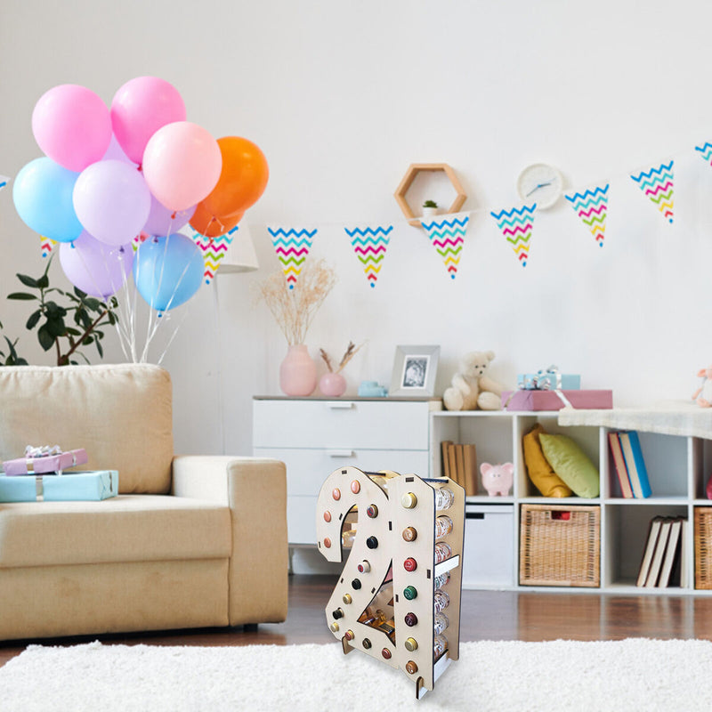 Creative 21st Birthday Wine Rack Bar Wine Display Storage Hanger Wooden Cra