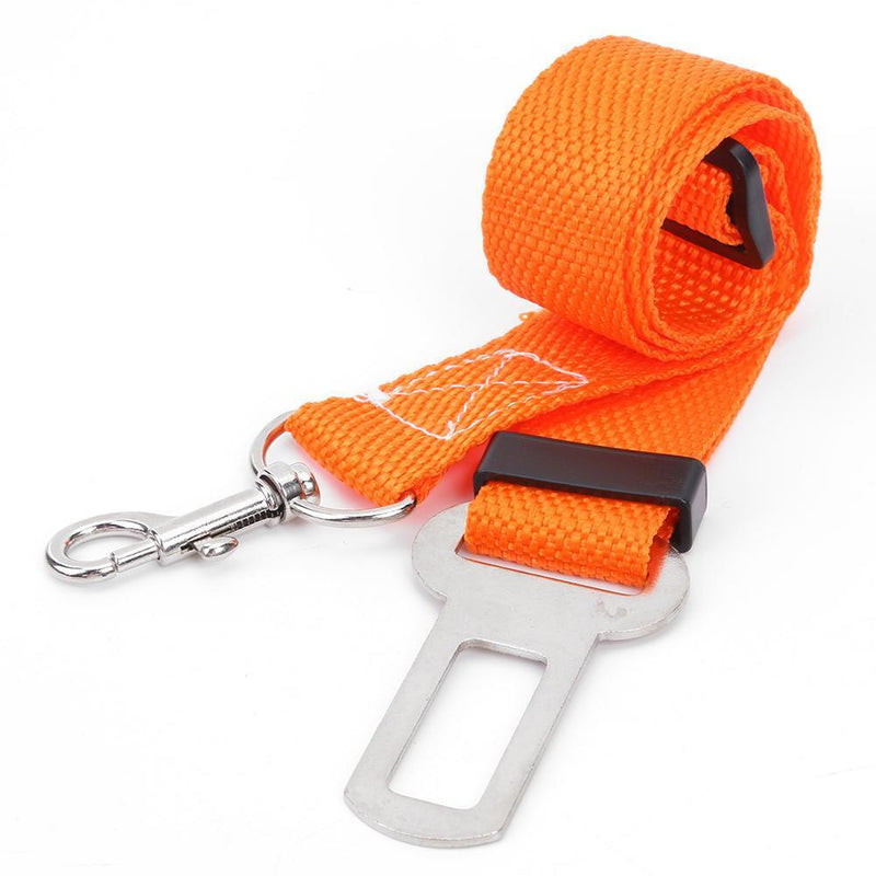Car Pet Dog Seat Belt Puppy Safety Seatbelt Dog Harness Lead Clip (Orange) Newly