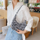 Fashion Animal Pattern Print Underarm Bag Women Casual Hobos Shape Small Purse