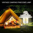 Retro LED Camping Lamp Outdoor Hanging Lantern Waterproof 2 Mode Nightlight