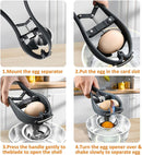 White Separator Food Grade Handheld Egg Opener Egg Cracker Egg Separator Tool