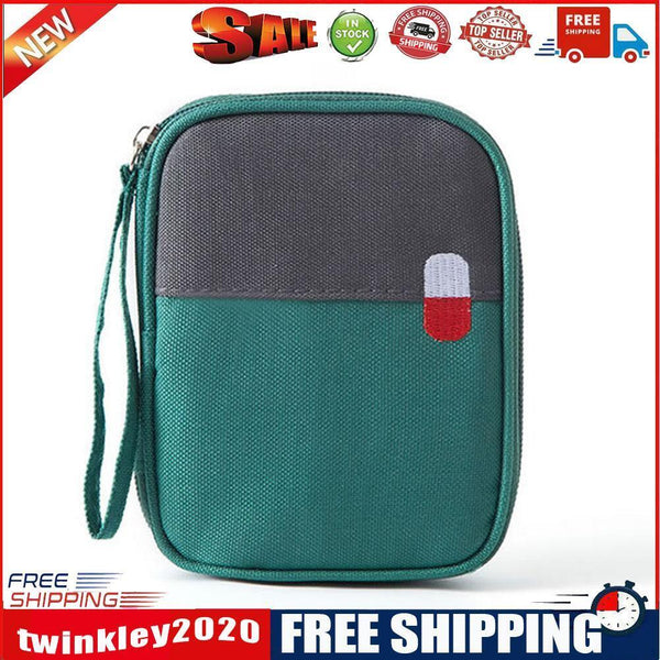 Portable Medical Bag Outdoor Handheld First Aid Drug Storage Bags (Green S)