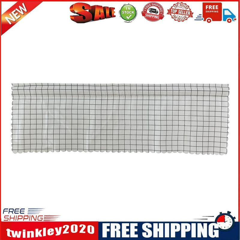 Short Curtain Shading Curtains Home Decor for Window Screen (White Grid)