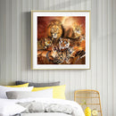 5D DIY Diamond Painting Jungle Animals Full Round Decor Rhinestone Wall Drawing