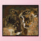 Full Cross Stitch 14CT Cotton Thread DIY Panther Handmade Stamped Needlework Set