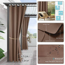Color Thermal Insulated Blackout Curtains Window Decor Drapes Home Textile