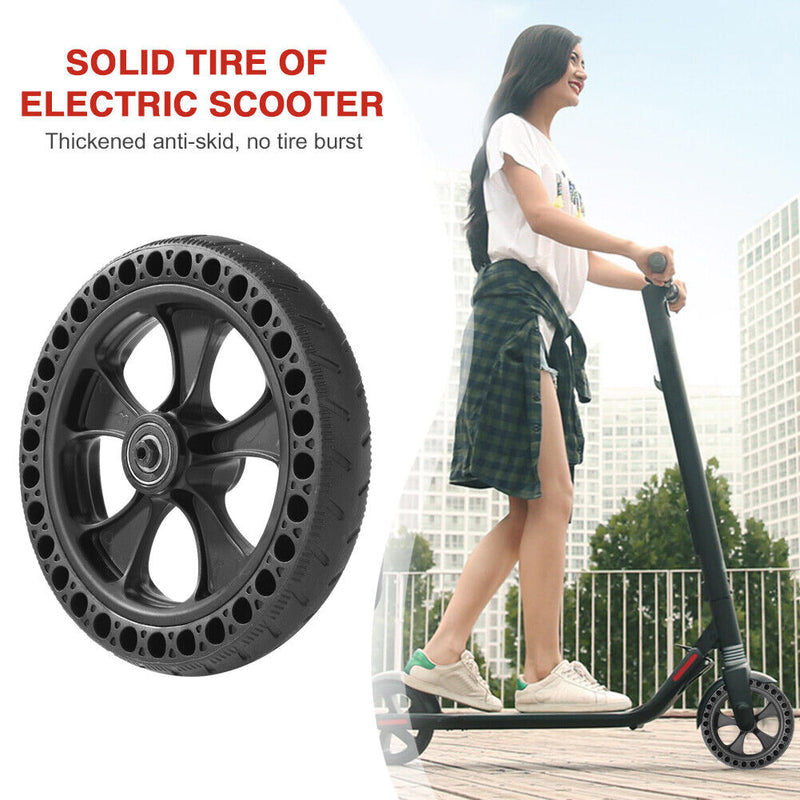 Shock Absorption Scooter Solid Tires with Axle Anti-Skid Hollow Vacuum Tyre Part