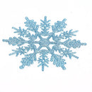 24pcs Snowflakes Xmas Tree Decor Plastic Glitter Snow Flake(Light Blue) Newly