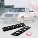 1 Pair Universal Car Hood Vent Louver ABS Bonnet Cooling Panel Trim (Black)