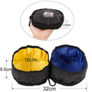 Canvas Drinking Feeding Bowl Feeding Bag Collapsible Outdoor Pet Double Bowl