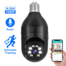 Light Bulb IP Camera - 2-Way Audio Surveillance Cameras with Motion Detection
