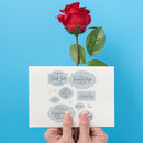 Greetings Label Metal Cutting Die Stencils Transparent Silicone Seal Stamp
