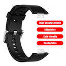 Silicone Bands+Buckle Watchband Replace for Huawei Watch Fit Strap (Black) Newly
