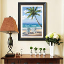 5D Seaside Coconut Trees Diamond Painting Embroidery DIY Cross Stitch Decor