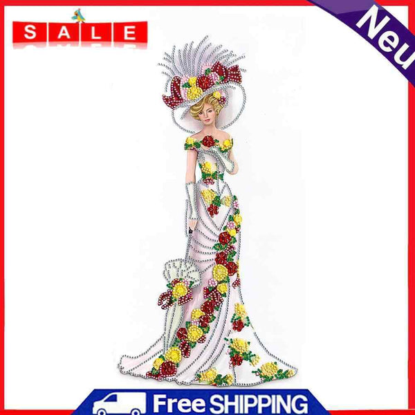 Oil Paint by Numbers Lady Canvas Artwork Living Room Art Picture Decoration Kit