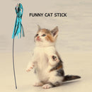 5pcs Funny Cat Ring Paper Teaser Wall Playing Rod Stick with Bell Pet Cats Toys