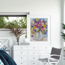 Colorful Flowers Canvas Paint By Numbers Oil Hand Painted Drawing Kit Home Decor