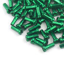 50pcs Metal Nipples for 14G 2mm Spokes Mountain Bike Cycling Parts (Green)