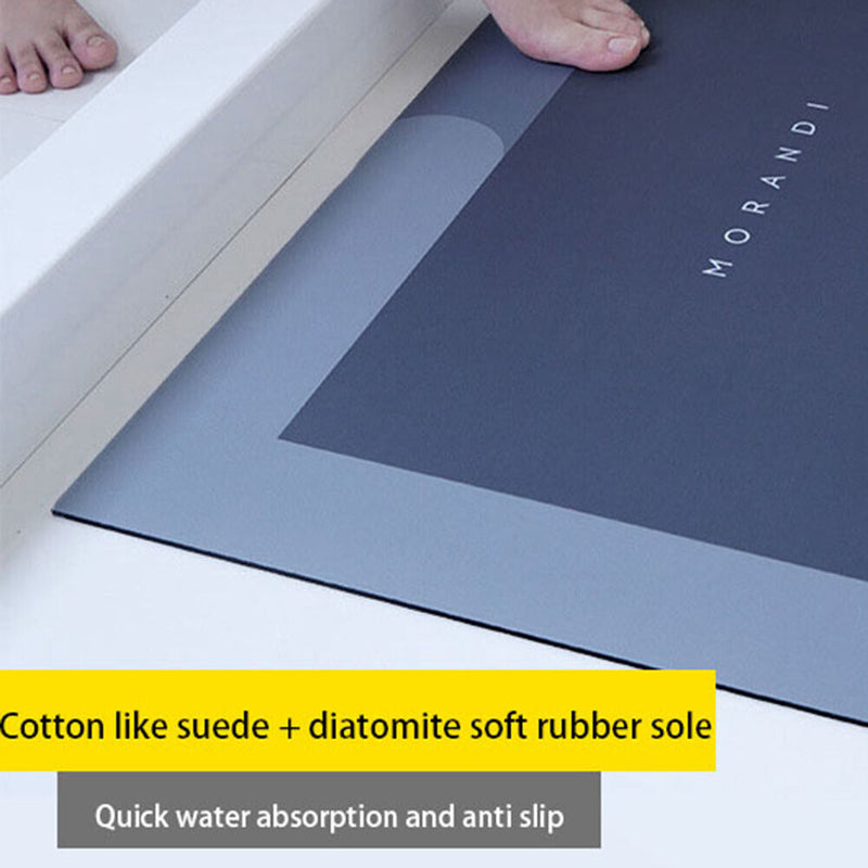 Nordic Entrance Door Mat Absorbent Floor Bathroom Carpet (Rectangle Blue) Newly