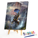 Flag Eagle Oil Paint By Numbers Kit DIY Acrylic Painting on Canvas Frameles