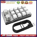 Macro Keyboard 12 Key + 2 Knob Programmable Hotswap One-handed Mechanical Keypad