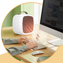 500w Mini Electric Heating Fan with Handle Desktop Warm Air Blower (White) Newly