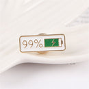 Accessories Clothes Lapel Pin Brooch Enamel Pins 1% Electricity Quantity Badge