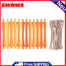 Domybest 12 Piece Cold Wave Rods Rubber Band Curlers Hairdressing Tool