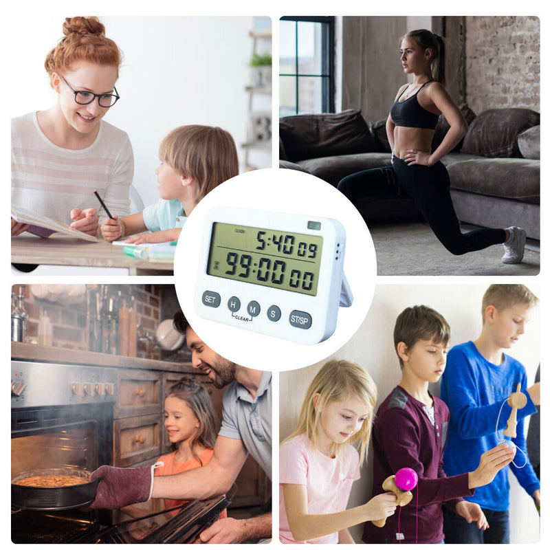 YS-218 Digital Sleep Stopwatch Kitchen Count Up Countdown Timer for Cooking