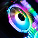 FR-701 PC Case Fan 9 Blade Addressable RGB LED PWM Cooling Fan (Reverse) Newly