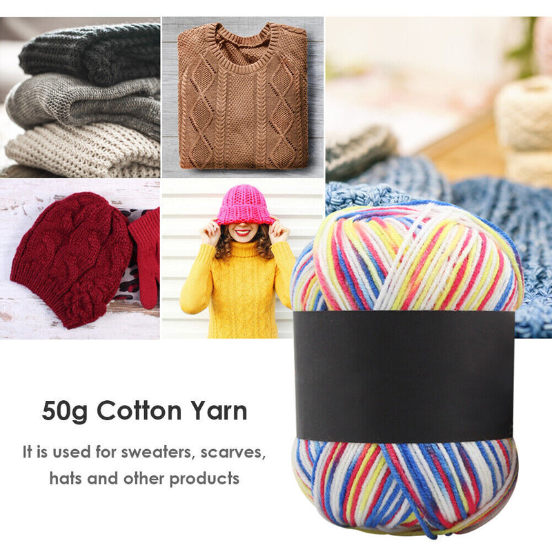 Gradient Color Milk Cotton Yarn Scarf Sweater Crochet Knitting Yarn (O)