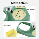 Strawberry Pet Food Bowl Auto Feeder Water Dispenser Raised (Matcha Green) Newly