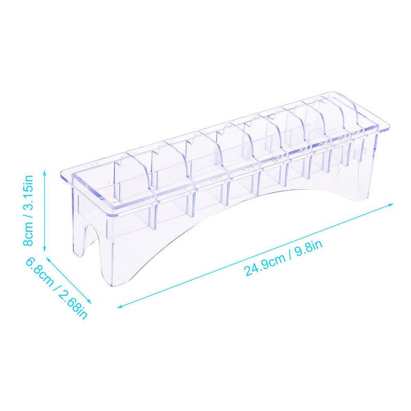 Waterproof 10 Grid Guide Limit Comb Storage Box Hair Clipper Holder Case Newly
