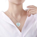 Mosaic Creative Ornaments Flower Bird Necklace Hummingbird Crystal Pendant