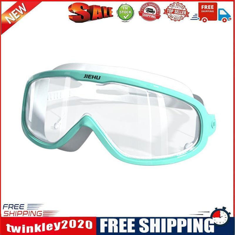 Swimming Glasses Waterproof Anti-fog Adults Diving Goggles (Clear Green)