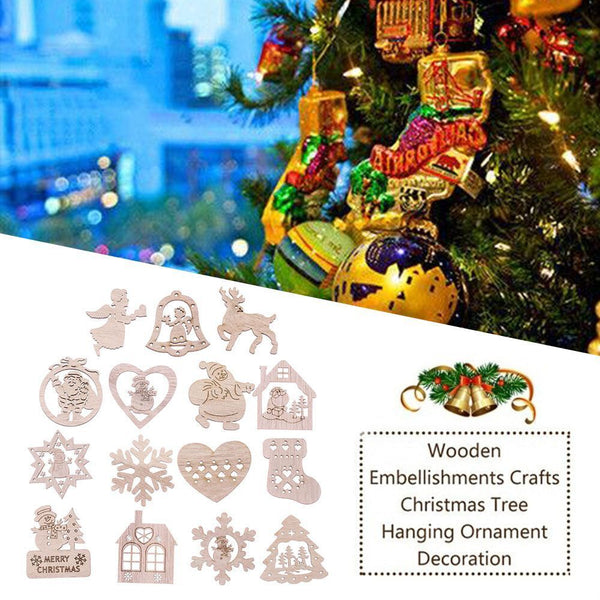 DIY Crafts Christmas Snowflake Hanging Ornaments Xmas Decoration Santa Claus