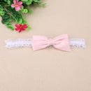 1pc Bow Satin Ribbon Hairbands Children Girls Hair Accessory Headwear(Pink)