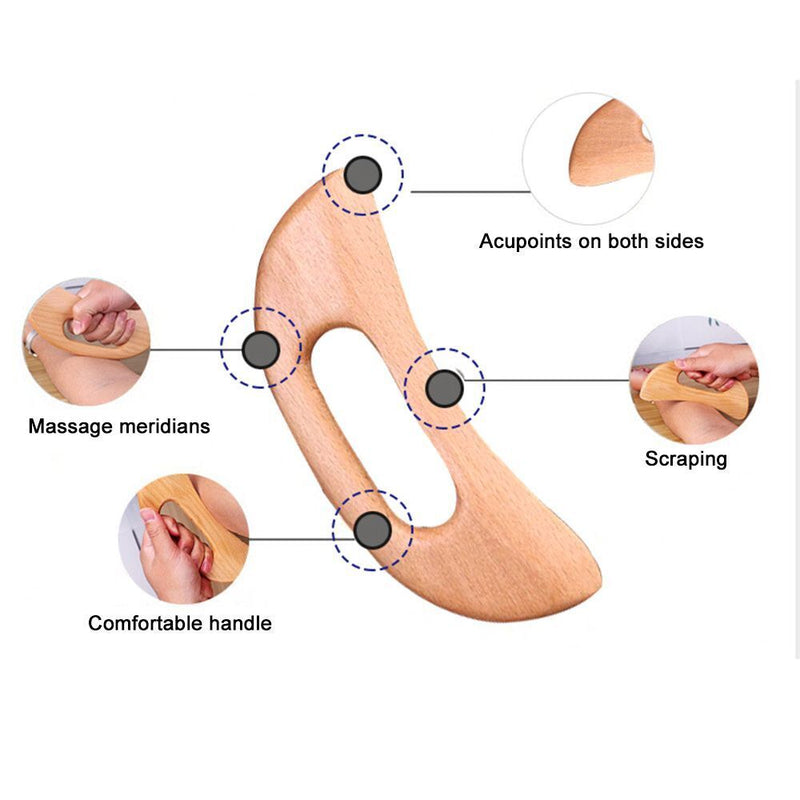 Health Treatment Release Pain Wood Therapy Stick Massage Beech Gua sha